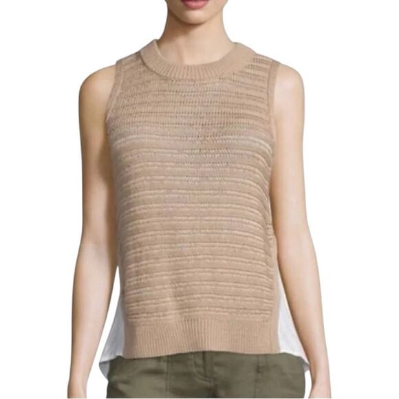 Veronica Beard Brown and Cream Knit Blouse - Picture 10 of 14